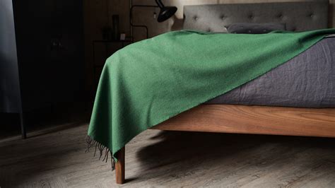 Emerald Green Merino Lambswool Blanket Natural Bed Company
