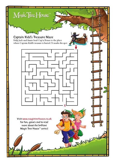 Collection by coloring page land. Image detail for -Magic Tree House Maze - Scholastic Book ...
