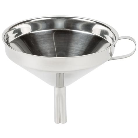 Pemotech stainless steel kitchen funnel, suit for adding salt, pepper, sugar or spices into shakers or jars, transferring oils and vinegars into cruets or small decorative bottles for gifts, adding powdered drink. 16 oz. Stainless Steel Funnel with Strainer