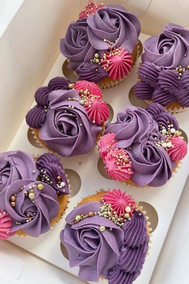 Cupcake Ideas Almost Too Cute To Eat Magenta And Purple Cupcakes