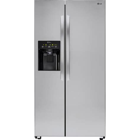 Lg 262 Cu Ft Side By Side Refrigerator With Ice Maker Stainless Steel