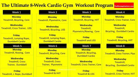 Weekly Gym Workout Plan With Pictures