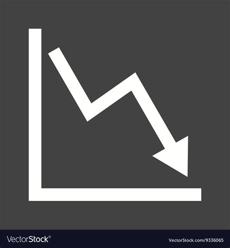 Declining Line Graph Royalty Free Vector Image