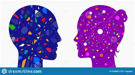 Man And Woman Concept Vector Illustration Related To Sex Psychology Relations And