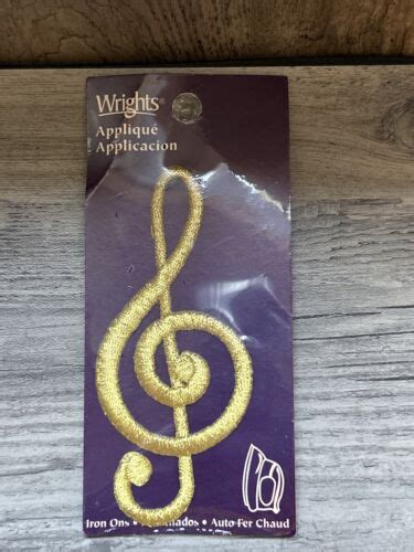 Treble Clef Patch Embroidered Iron On Musical Note Symbol Band Music