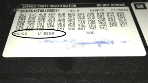 Paint Code How To Find The Color Code On A Gm 2005 Chevrolet Pickup