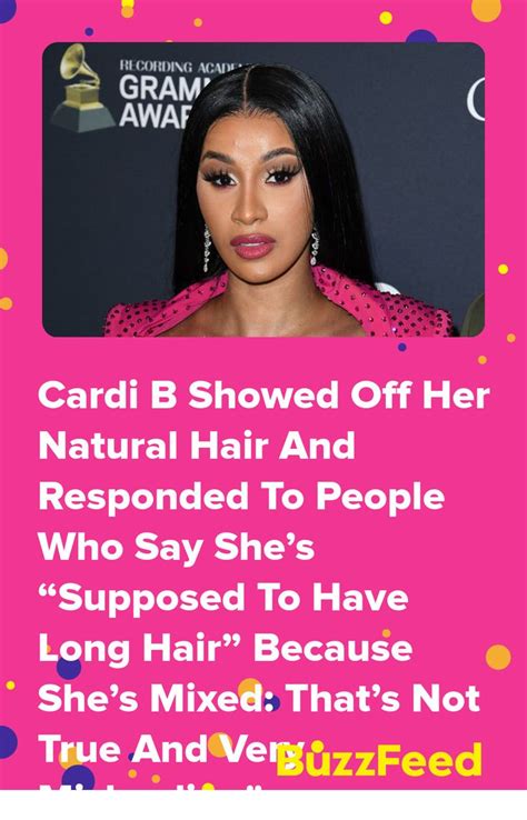 Cardi B Showed Off Her Natural Hair And Opened Up About The Response