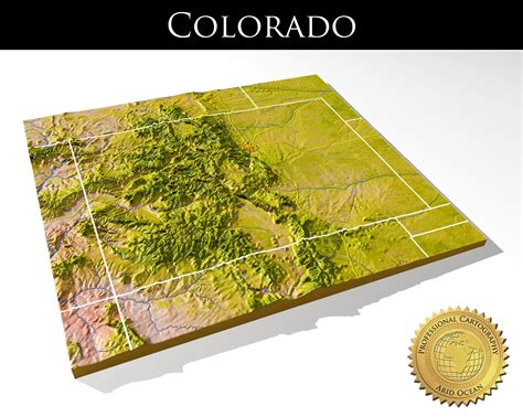 Colorado High Resolution 3d Relief Maps 3d Model Cgtrader