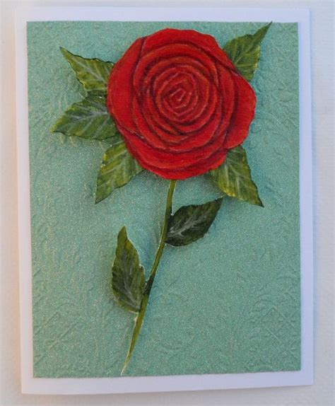 Rose Greeting Card Roses Anniversary Valentines Day Etsy Hand Of