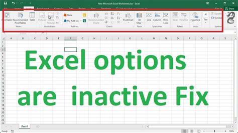 Some Excel Options Are Grayed Out Inactive Fix Youtube