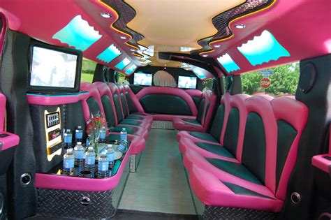 Pink Hummer Limo Interior Hummer Limo Party Bus Party Bus Rental