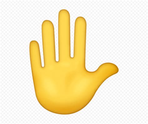 HD Stop Hand Sign Emoji PNG Hand Emoji Raised Hands Emoji Emoji
