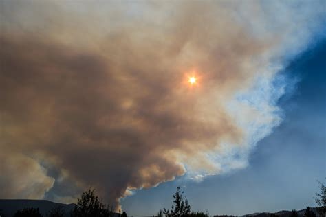 Lolo Peak Fire Plume Covering The Sunlooks Like It Is Really Raging