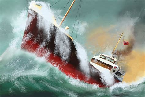 Ship Sea Storm Waves Wind Hd Wallpaper