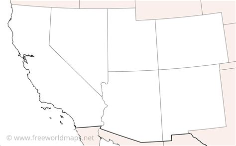 Printable Southwest Region Blank Map Southwestern Us Political Map By