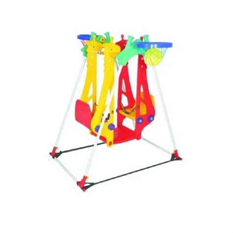 Plastic And Metal Giraffe Double Swing Cum Basket Ball At Rs 9367piece