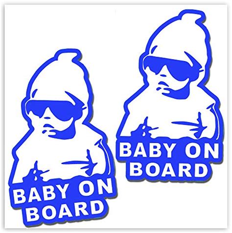 2 X Vinyl Self Adhesive Stickers Hangover Baby On Board Decal Funny