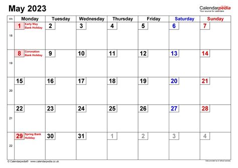 May 2023 Calendar Printable Word Get Your Hands On Amazing Free