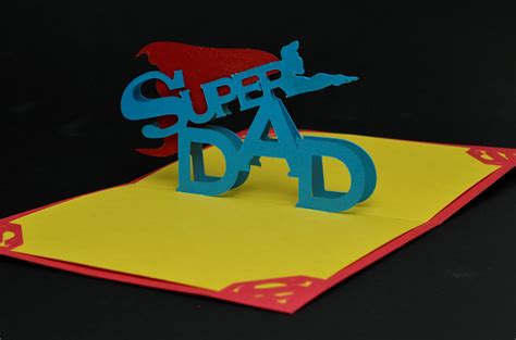Fathers Day Super Dad Pop Up Card Tutorial Creative Pop Up Cards