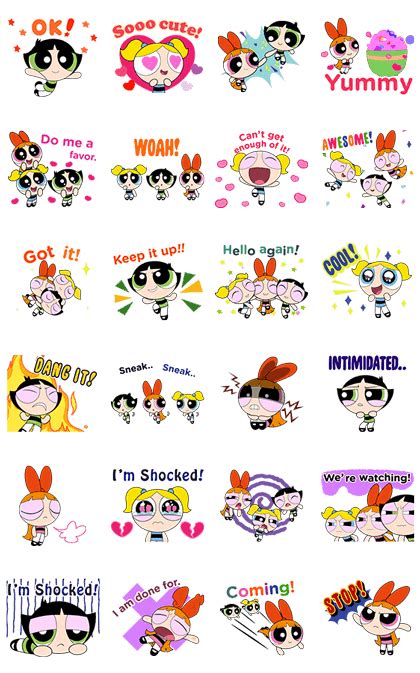 The Powerpuff Girls Animated Stickers Line Sticker Powerpuff Girls My Xxx Hot Girl