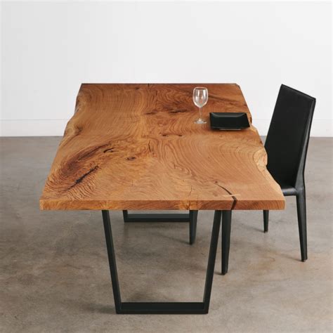 Oak Dining Table No 312 Elko Hardwoods Modern Live Edge Furniture