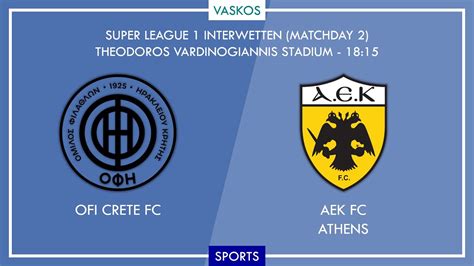 LIVE ΟΦΗ ΑΕΚ ΕΛΛΗΝΙΚΟ ΠΡΩΤΑΘΛΗΜΑ OFI CRETE AEK ATHENS