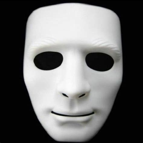 Buy New Funny Cosplay Halloween Men Full Face White Mask Party Costume Prop