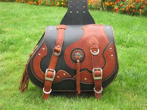 Brown Leather Motorcycle Saddlebags Iucn Water