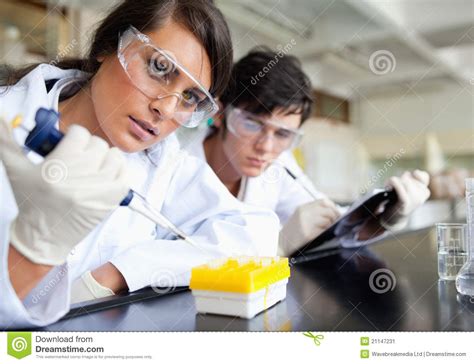 Focused Young Scientists Working Stock Image - Image of baby, analyze: 21147231