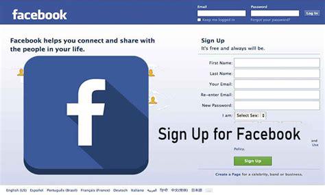 Sign Up For Facebook Open New Facebook Account Facebook Create New