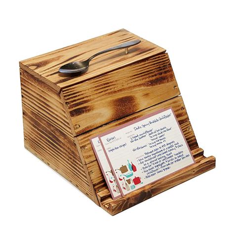 Pallet Wood Recipe Box Reclaimed Wood Recipe Card