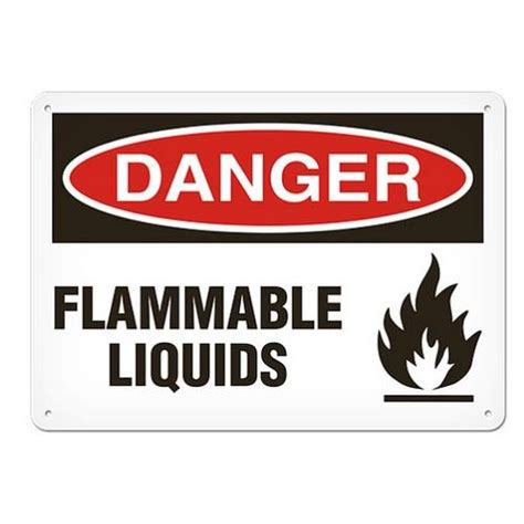 Buy GHS Safety SA1027V Vinyl Safety Sign Danger Flammable Liquids