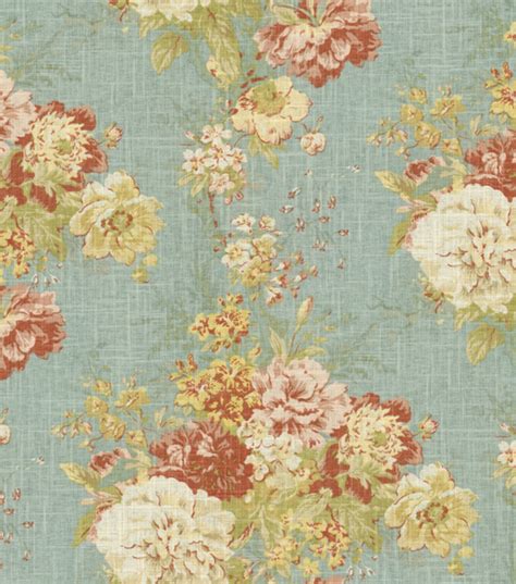 Browse our designers' favorite clearance sale picks! Home Decor Print Fabric-Waverly Ballad Bouquet Robin's Egg ...