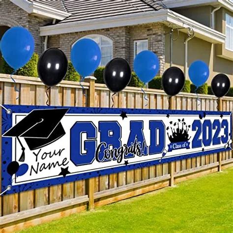 Graduation Decorations Class Of 2023 Yard Sign Banner Decorations Blue