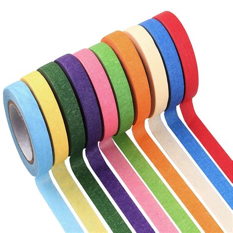 Amazon Com Colored Masking Tapes Pcs Feet Arts Rainbow