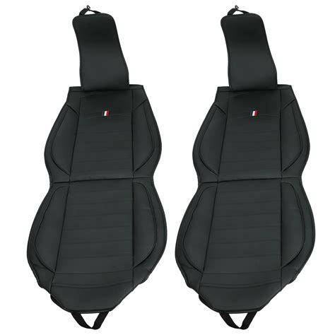 front rear luxury leather car seat covers full set cushion protector universal ebay