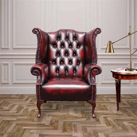 Leather wing chairs would make a perfect addition to any living space or to complement your chesterfield sofa. Oxblood Chesterfield 1780 High back Wing chair ...
