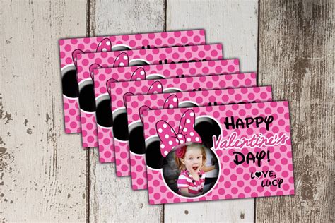 Personalized Minnie Mouse Valentines Noncandy Disney Valentines Day