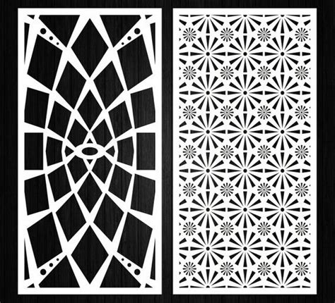 7 Vector Geometric Pattern Paneldxfaisvgeps Decorative Etsy In