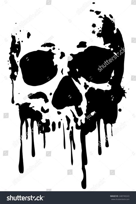 Abstract Vector Illustration Grunge Skull Stock Vector Royalty Free