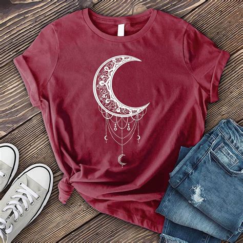 Camiseta De Sol Y Luna Para Mujer Camiseta Con Cuello Redondo Para