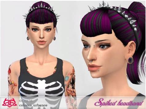 The Sims Resource Spiked Headband By Colores Urbanos • Sims 4