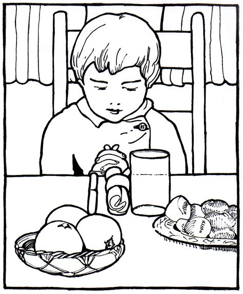 Try printing a coloring page and just spend time coloring. Pray Before Eating | Coloring Pages to Print