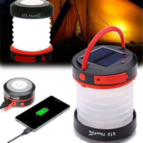 Solar Powered Lanternthorfire Collapsible Rechargeable Battery