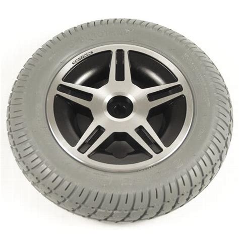 Pride Gray Flat Free Drive Wheel Assembly For Jazzy Select