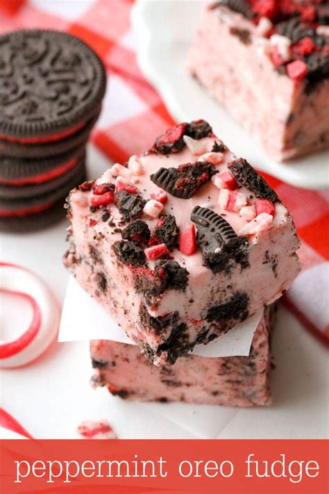 The bars are similar in flavor to creme de menthe bars, but they're fudgier, denser, and have more texture from the crunchy cookie crust. Peppermint Oreo Fudge