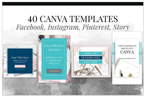 Canva Templates Set | Pinterest templates, Canva tutorial, Templates