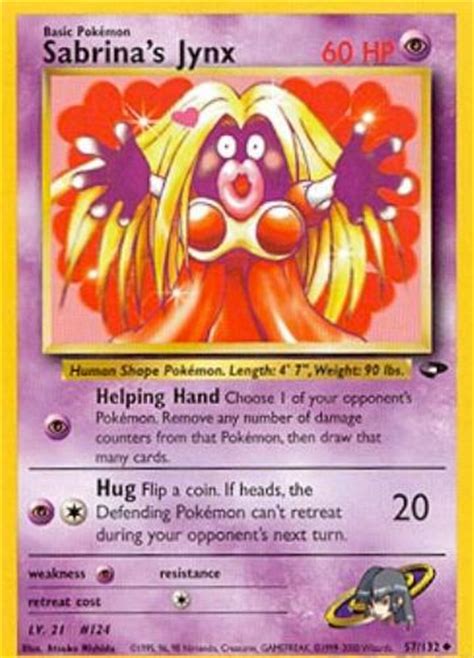 It is vulnerable to fire, dark, rock, bug, ghost and steel moves. Serebii.net TCG Gym Challenge - #57 Sabrina's Jynx