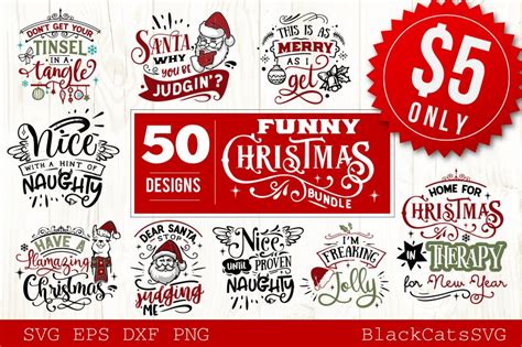 funny christmas svg bundle 50 designs 352888 cut files design bundles