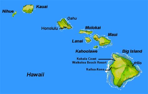Mapas Do HavaÍ Eua Geografia Total